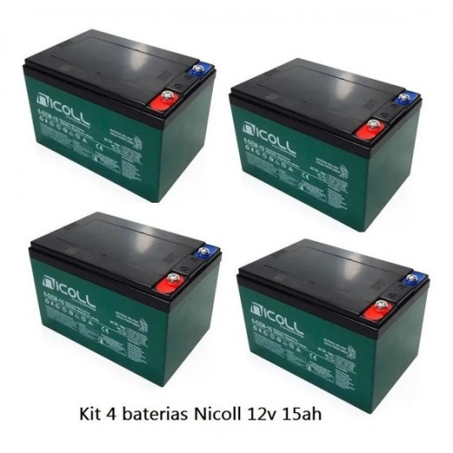 Kit 4 Baterias de Chumbo 12V 16A